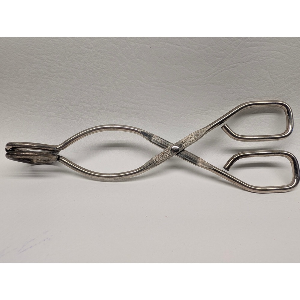 Vaughan Chicago Vintage Metal Tongs Patent App For Kitchen Bar Tool